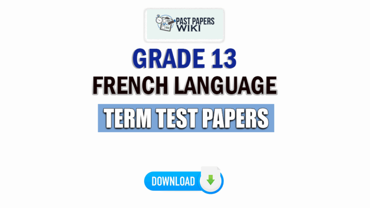 Grade 13 French Language Term Test Papers