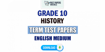 English Medium Grade 10 History Term Test Papers