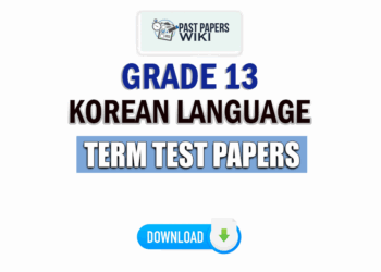 Grade 13 Korean Language Term Test Papers