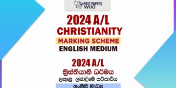 2024 A/L Christianity Marking Scheme | English Medium