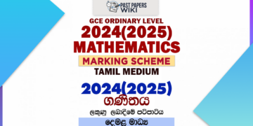 2024(2025) O/L Mathematics Marking Scheme | Tamil Medium