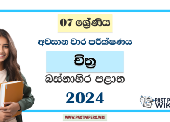 Western Province 2024 Grade 07 Art 3rd Term Test Paper