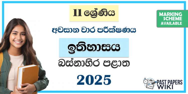 Western Province 2025 Grade 11 History 3rd Term Test Paper