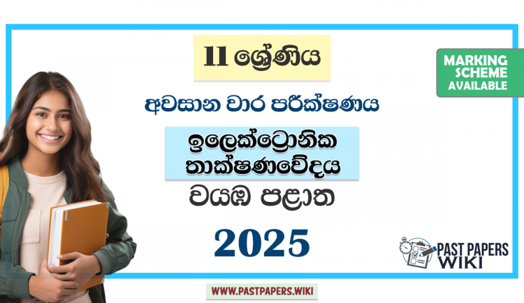 North Western Province 2025 Grade 11 Electronic Technology 3rd Term Test Paper