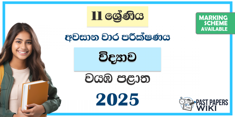 North Western Province 2025 Grade 11 Science 3rd Term Test Paper