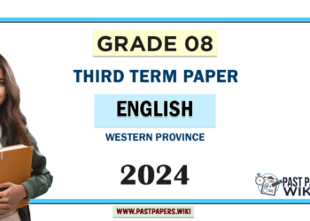 2024 Grade 08 English 3rd Term Test Paper Western Province