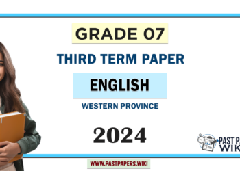 2024 Grade 07 English 3rd Term Test Paper Western Province