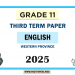 2025 Grade 11 English 3rd Term Test Paper Western Province