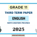 2025 Grade 11 English 3rd Term Test Paper North Western Province