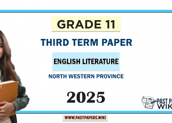 2025 Grade 11 English Literature 3rd Term Test Paper North Western Province