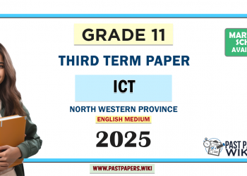 English Medium 2025 Grade 11 ICT 3rd Term Test Paper North Western Province