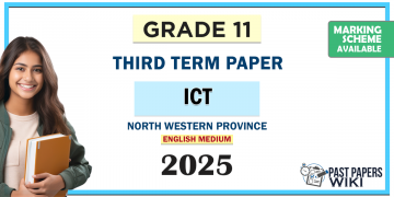 English Medium 2025 Grade 11 ICT 3rd Term Test Paper North Western Province