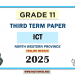 English Medium 2025 Grade 11 ICT 3rd Term Test Paper North Western Province