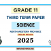 English Medium 2025 Grade 11 Science 3rd Term Test Paper North Western Province