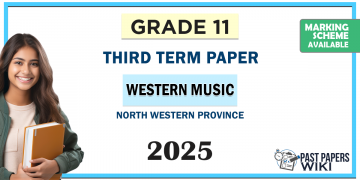 2025 Grade 11 Western Music 3rd Term Test Paper North Western Province