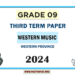 2024 Grade 09 Western Music 3rd Term Test Paper Western Province