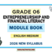 Grade 06 Entrepreneurship and Financial Literacy Module Books English Medium