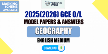 2025(2026) O/L Geography Model Paper (Ministry of Education) | English Medium