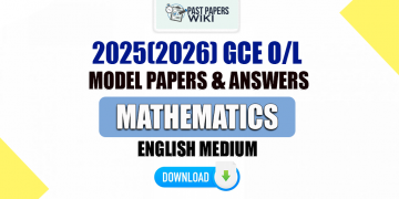 2025(2026) O/L Mathematics Model Paper (Uva Province) | English Medium