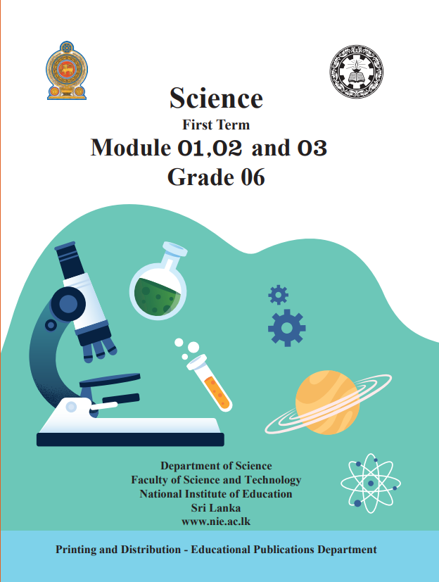 Grade 06 Science First-term English Medium Module Book Cover