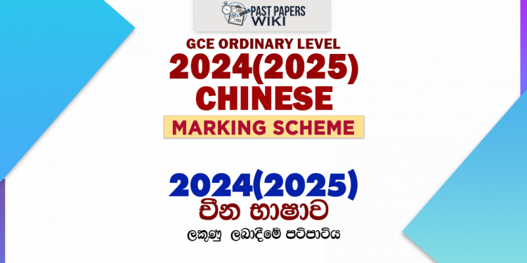 2024(2025) O/L Chinese Marking Scheme