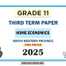 Tamil Medium 2025 Grade 11 Home Economics 3rd Term Test Paper North Western Province