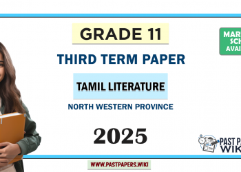 2025 Grade 11 Tamil Literature 3rd Term Test Paper North Western Province