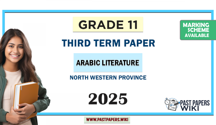 2025 Grade 11 Arabic Literature 3rd Term Test Paper North Western Province