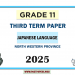 2025 Grade 11 Japanese Language 3rd Term Test Paper North Western Province