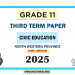Tamil Medium 2025 Grade 11 Civic Education 3rd Term Test Paper North Western Province