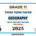Tamil Medium 2025 Grade 11 Geography 3rd Term Test Paper North Western Province