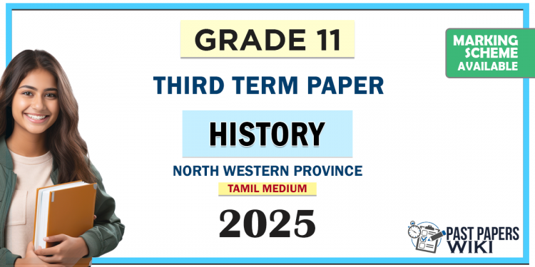 Tamil Medium 2025 Grade 11 History 3rd Term Test Paper North Western Province