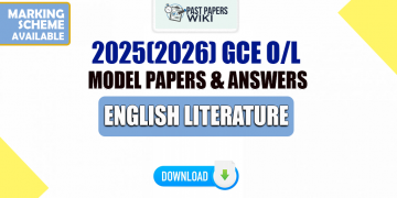 2025(2026) O/L English Literature Model Paper (Ministry of Education)