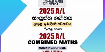 2025 A/L Combined Maths Marking Scheme | Sinhala Medium