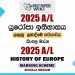 2025 A/L History of Europe Marking Scheme | Sinhala Medium