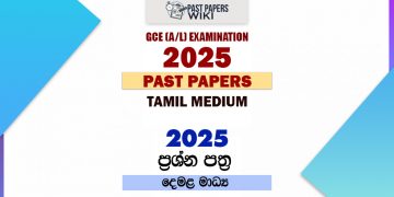 2025 A/L Past Papers and Marking Schemes(Tamil Medium)