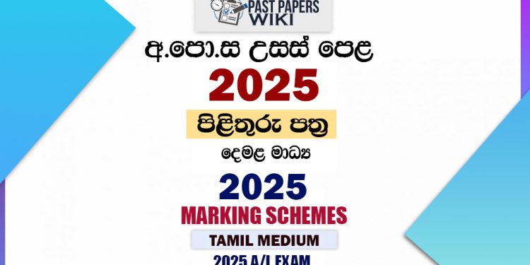 2025 A/L Marking Schemes | Tamil Medium