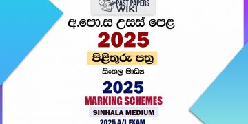 2025 A/L Marking Schemes | Sinhala Medium