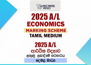 2025 A/L Economics Marking Scheme | Tamil Medium