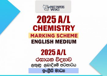 2025 A/L Chemistry Marking Scheme | English Medium