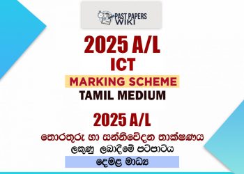 2025 A/L ICT Marking Scheme | Tamil Medium