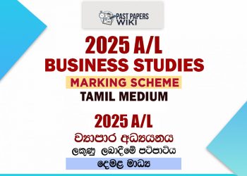 2025 A/L Business Studies Marking Scheme | Tamil Medium