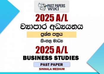 2025 A/L Business Studies Paper | Sinhala Medium