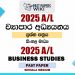 2025 A/L Business Studies Paper | Sinhala Medium