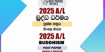 2025 A/L Buddhism Paper | Sinhala Medium