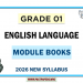 Grade 01 English Language Module Books | 2026 New Syllabus