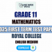 Royal College 2025 Grade 11 Maths 1st Term Test Paper(English Medium)