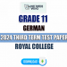 Royal College 2024 Grade 11 German 3rd Term Test Paper