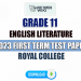 Royal College 2023 Grade 11 English Literature 1st Term Test Paper