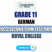 Royal College 2023 Grade 11 German 2nd Term Test Paper
